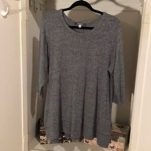 Grey, 3/4 length sleeves knit top